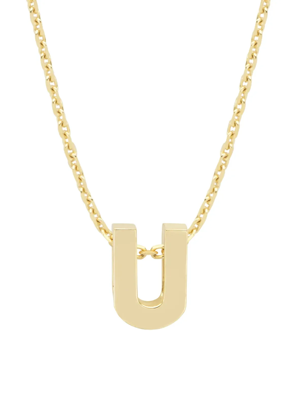 Diamond Point Letter Hangers|Losse Hangers<Geelgouden hanger U, Alphabet