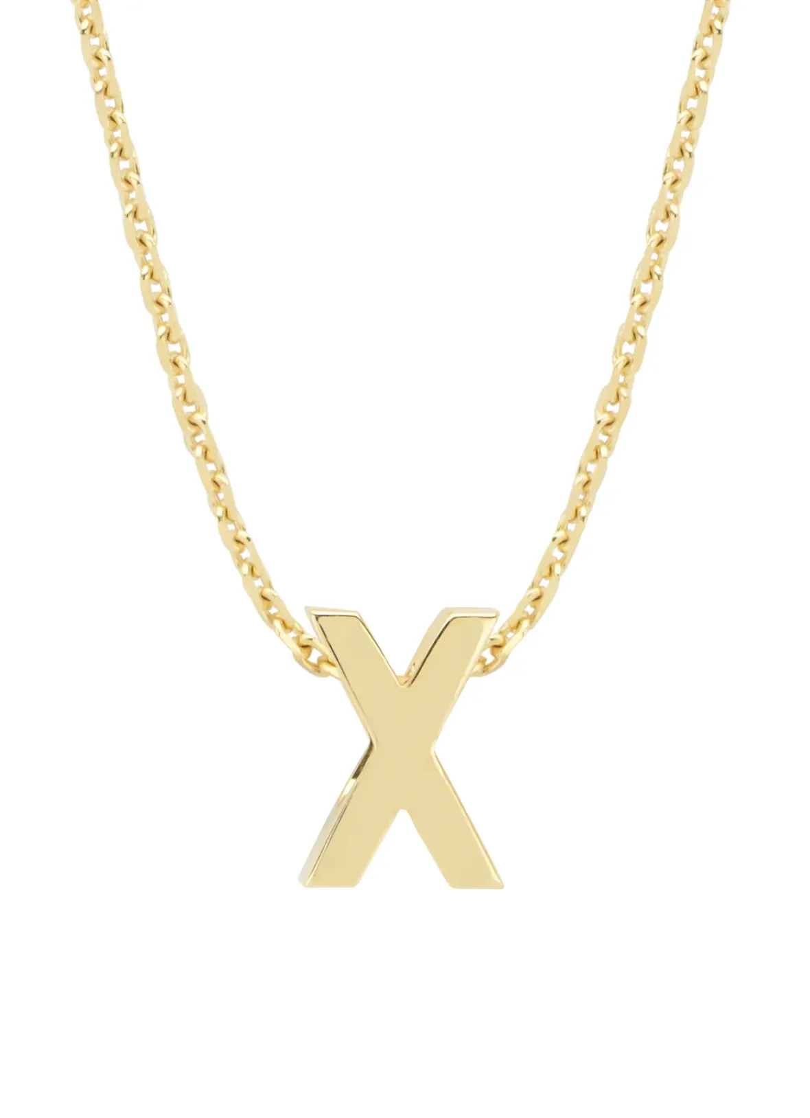 Diamond Point Letter Hangers|Losse Hangers<Geelgouden hanger X, Alphabet
