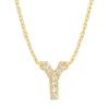 Diamond Point Letter Hangers|Losse Hangers<Geelgouden hanger Y, 0.03 ct diamant, Alphabet