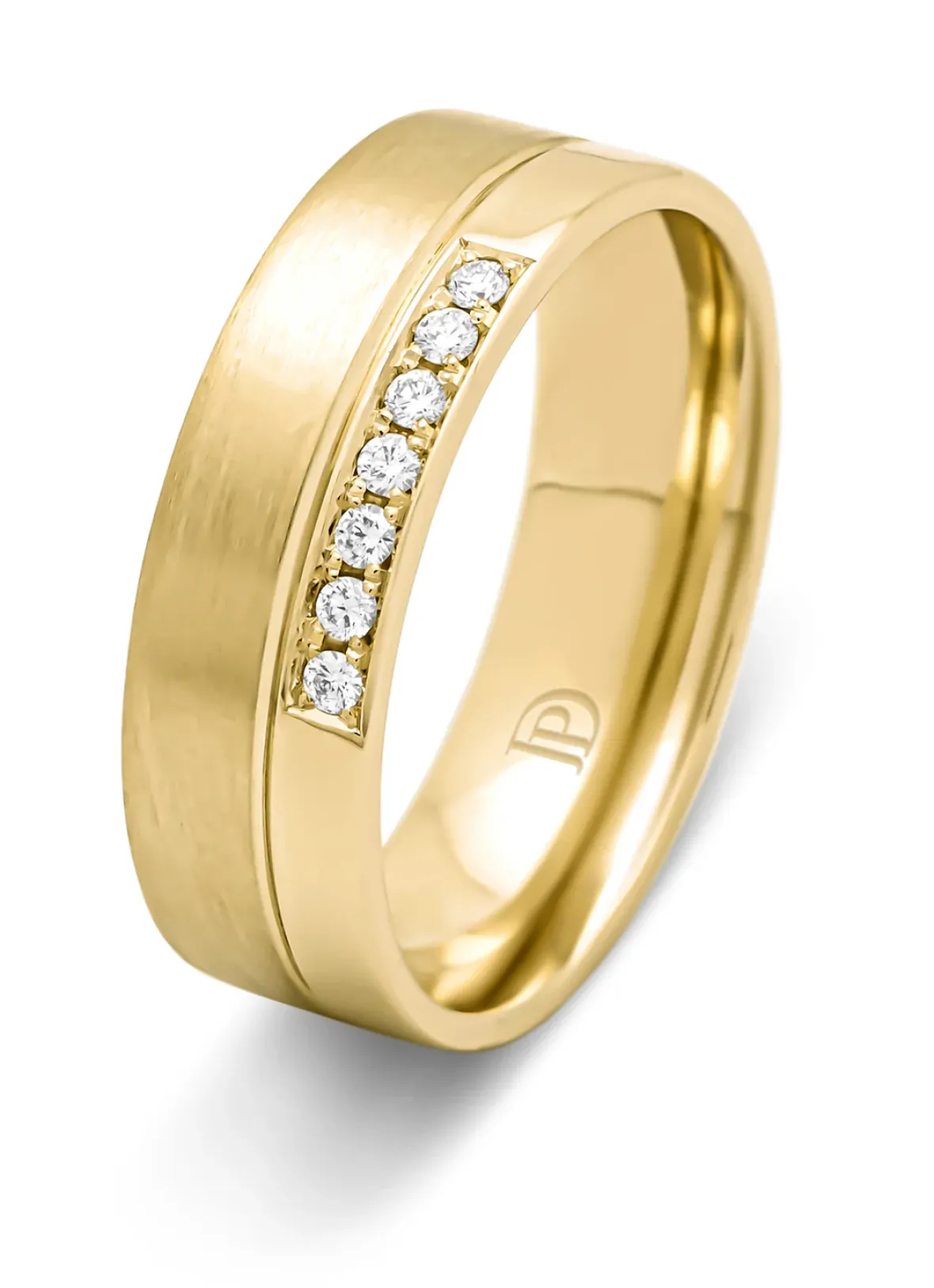 Diamond Point Geelgouden Ringen|Diamanten Ringen<Geelgouden 14 kt trouwring