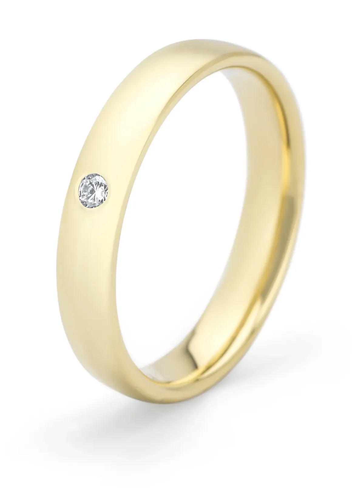 Diamond Point Geelgouden Ringen|Trouwringen Voor Mannen<Geelgouden 14 kt trouwring, Wedding