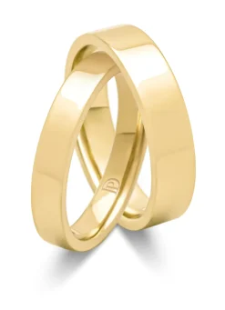 Diamond Point Geelgouden Ringen|Trouwringen Voor Mannen<Geelgouden 14 kt trouwring, Wedding