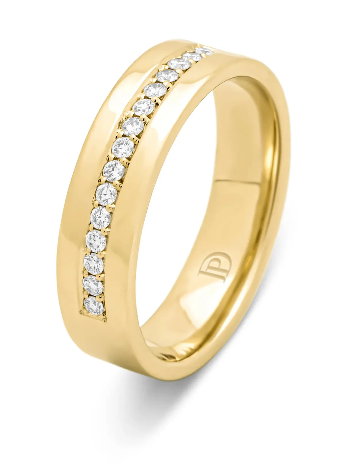 Diamond Point Geelgouden Ringen|Diamanten Ringen<Geelgouden 14 kt trouwring, Wedding