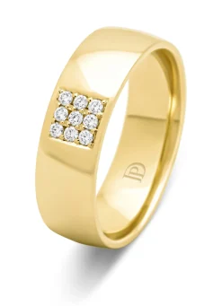 Diamond Point Geelgouden Ringen|Diamanten Ringen<Geelgouden 18 kt trouwring, Wedding