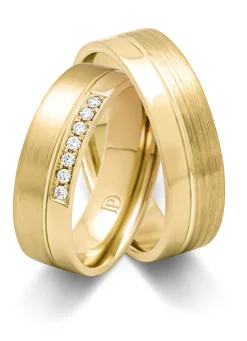 Diamond Point Geelgouden Ringen|Diamanten Ringen<Geelgouden 18 kt trouwring, Wedding