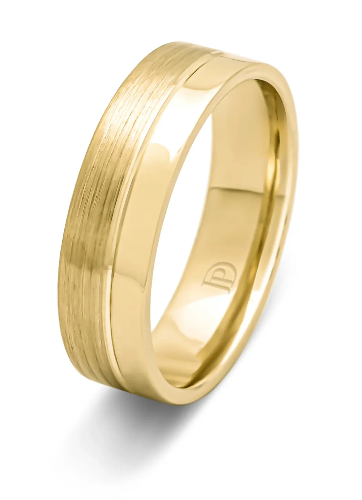 Diamond Point Geelgouden Ringen|Trouwringen Voor Mannen<Geelgouden 18 kt trouwring, Wedding