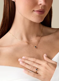 Diamond Point Geelgouden Oorsieraden|Oorsieraden Met Kleurstenen<Geelgouden oorsieraden, 0.60 ct blauwe saffier, Empress
