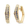 Diamond Point Geelgouden Oorsieraden|Oorsieraden Met Kleurstenen<Geelgouden oorsieraden, 0.30 ct blauwe saffier, Ensemble