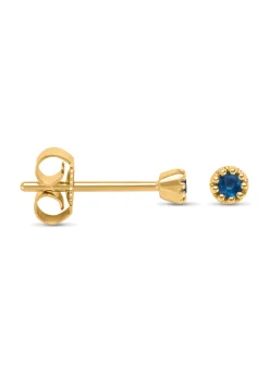 Diamond Point Geelgouden Oorsieraden|Oorsieraden Met Kleurstenen<Geelgouden oorsieraden, 0.10 ct blauwe saffier, Joy