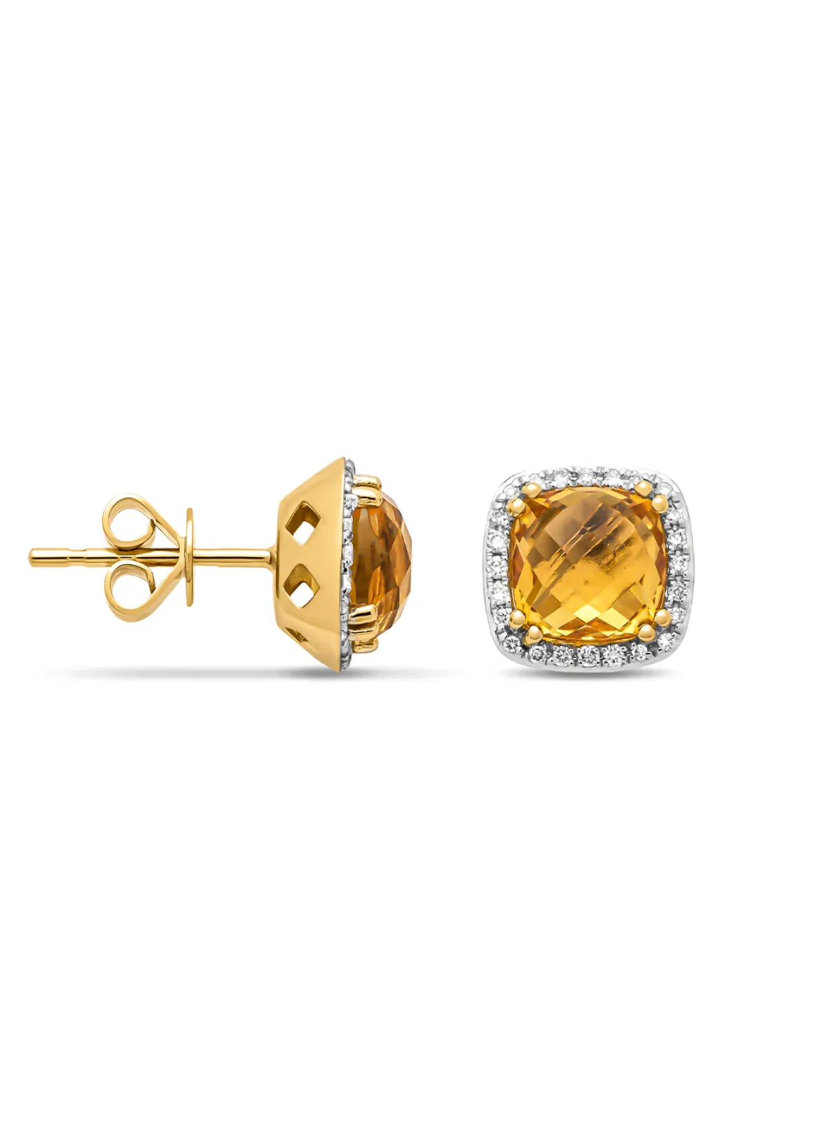 Diamond Point Oorsieraden Met Kleurstenen|Geelgouden Oorsieraden<Geelgouden oorsieraden, 3.32 ct citrien, Fiësta