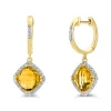 Diamond Point Geelgouden Oorsieraden|Oorsieraden Met Kleurstenen<Geelgouden oorsieraden, 3.06 ct citrien, Fiësta