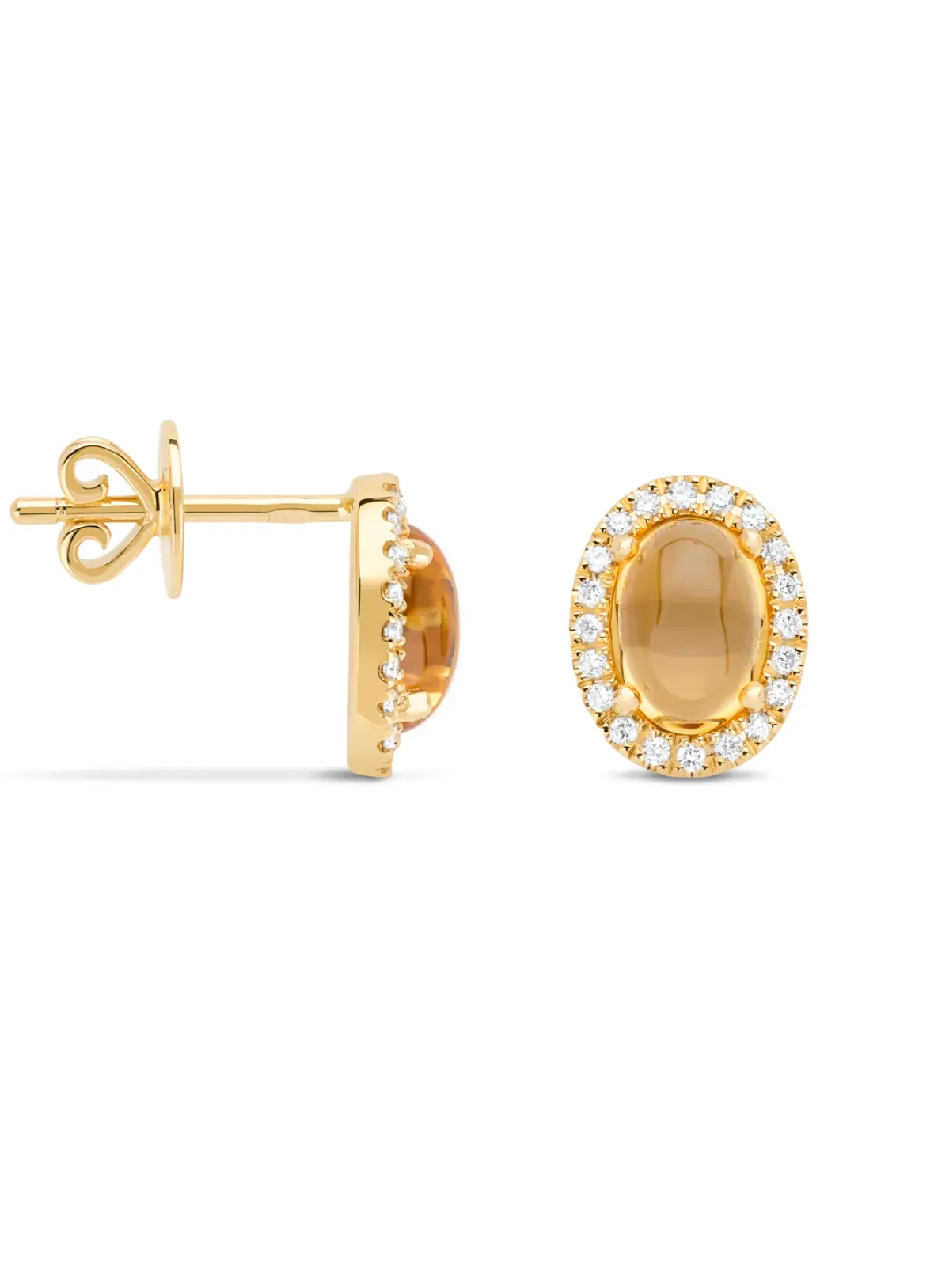 Diamond Point Geelgouden Oorsieraden|Oorsieraden Met Kleurstenen<Geelgouden oorsieraden, 3.12 ct citrien, Little Drops