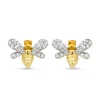 Diamond Point Geelgouden Oorsieraden|Oorsieraden Met Kleurstenen<Geelgouden oorsieraden, 0.07 ct citrien, Queen Bee