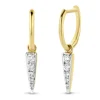 Diamond Point Geelgouden Oorsieraden|Diamanten Oorsieraden<Geelgouden oorsieraden, 0.16 ct diamant, Cosmic