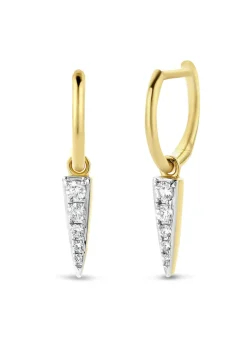 Diamond Point Geelgouden Oorsieraden|Diamanten Oorsieraden<Geelgouden oorsieraden, 0.16 ct diamant, Cosmic