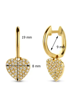 Diamond Point Geelgouden Oorsieraden|Diamanten Oorsieraden<Geelgouden oorsieraden, 0.21 ct diamant, Dreamer
