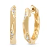 Diamond Point Geelgouden Oorsieraden|Diamanten Oorsieraden<Geelgouden oorsieraden, 0.07 ct diamant, Ensemble