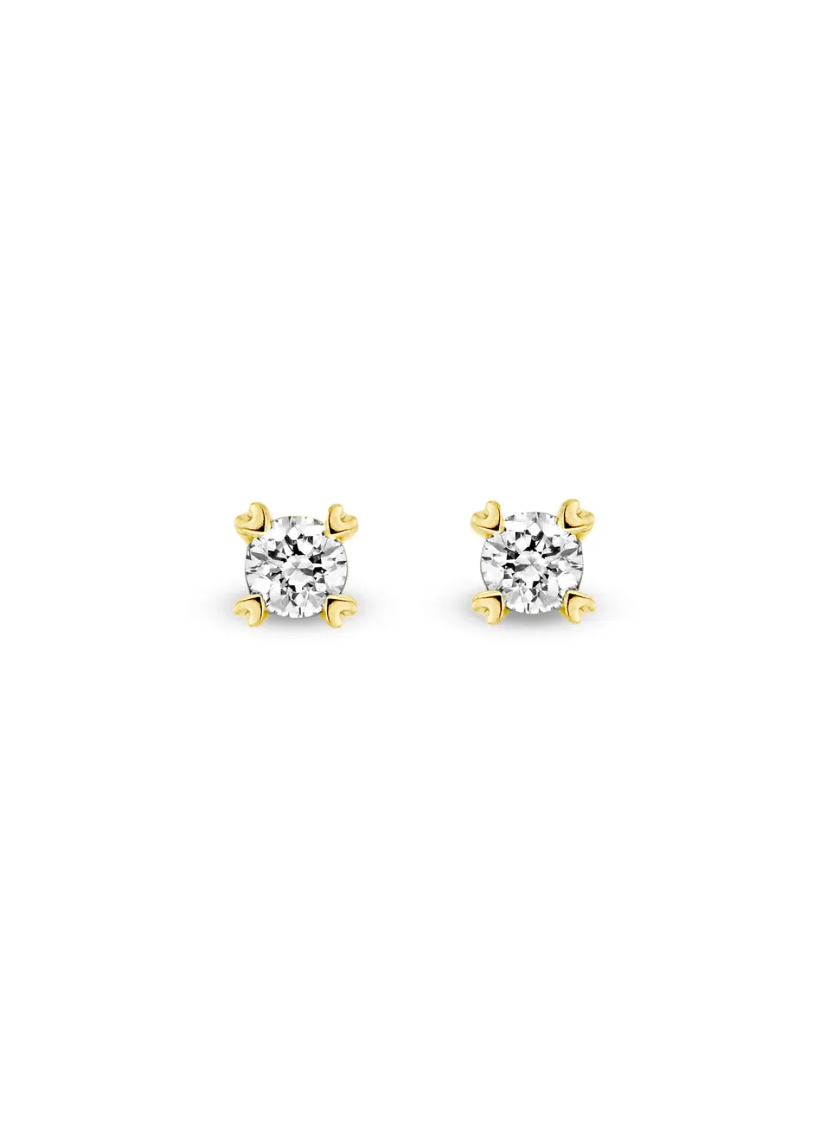Diamond Point Geelgouden Oorsieraden|Diamanten Oorsieraden<Geelgouden oorsieraden, 0.22 ct diamant, Hearts & Arrows