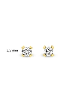 Diamond Point Geelgouden Oorsieraden|Diamanten Oorsieraden<Geelgouden oorsieraden, 0.22 ct diamant, Hearts & Arrows