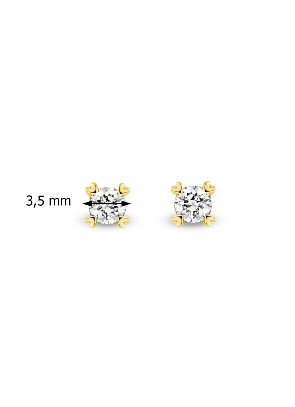 Diamond Point Geelgouden Oorsieraden|Diamanten Oorsieraden<Geelgouden oorsieraden, 0.22 ct diamant, Hearts & Arrows