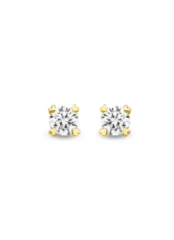 Diamond Point Geelgouden Oorsieraden|Diamanten Oorsieraden<Geelgouden oorsieraden, 0.28 ct diamant, Hearts & Arrows