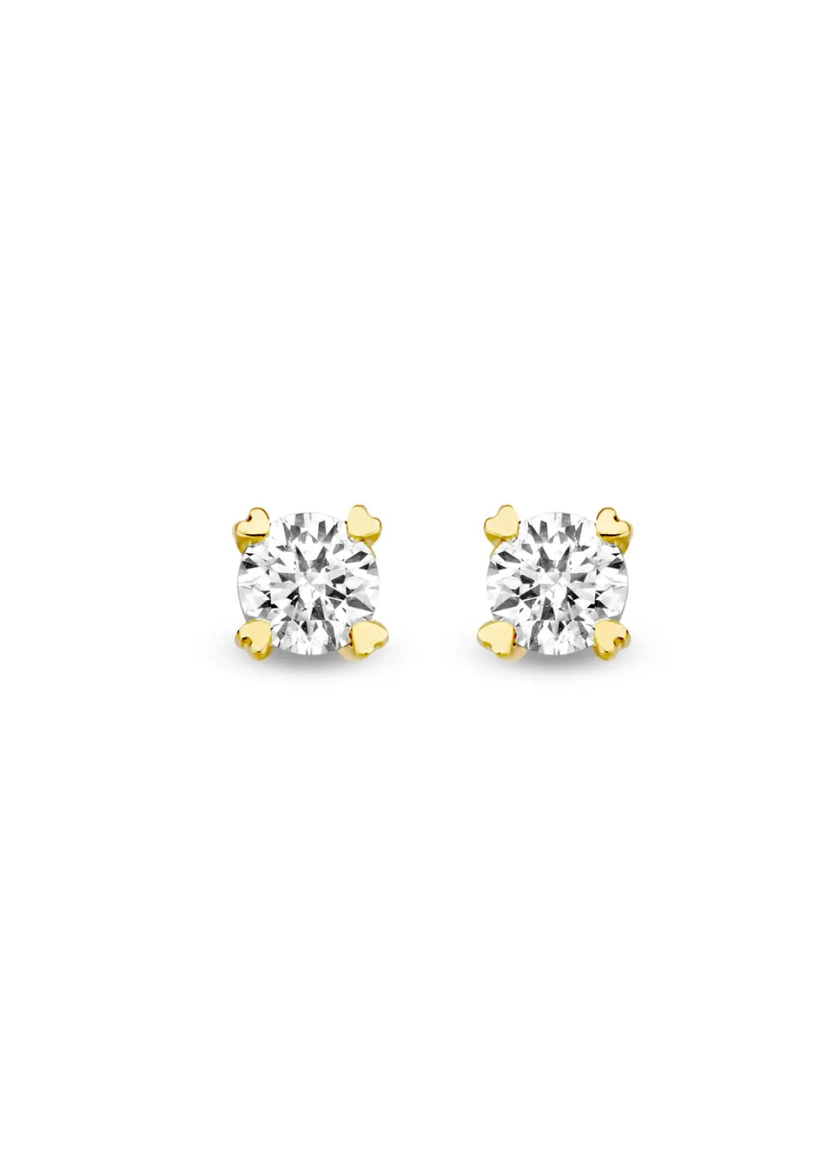 Diamond Point Geelgouden Oorsieraden|Diamanten Oorsieraden<Geelgouden oorsieraden, 0.28 ct diamant, Hearts & Arrows