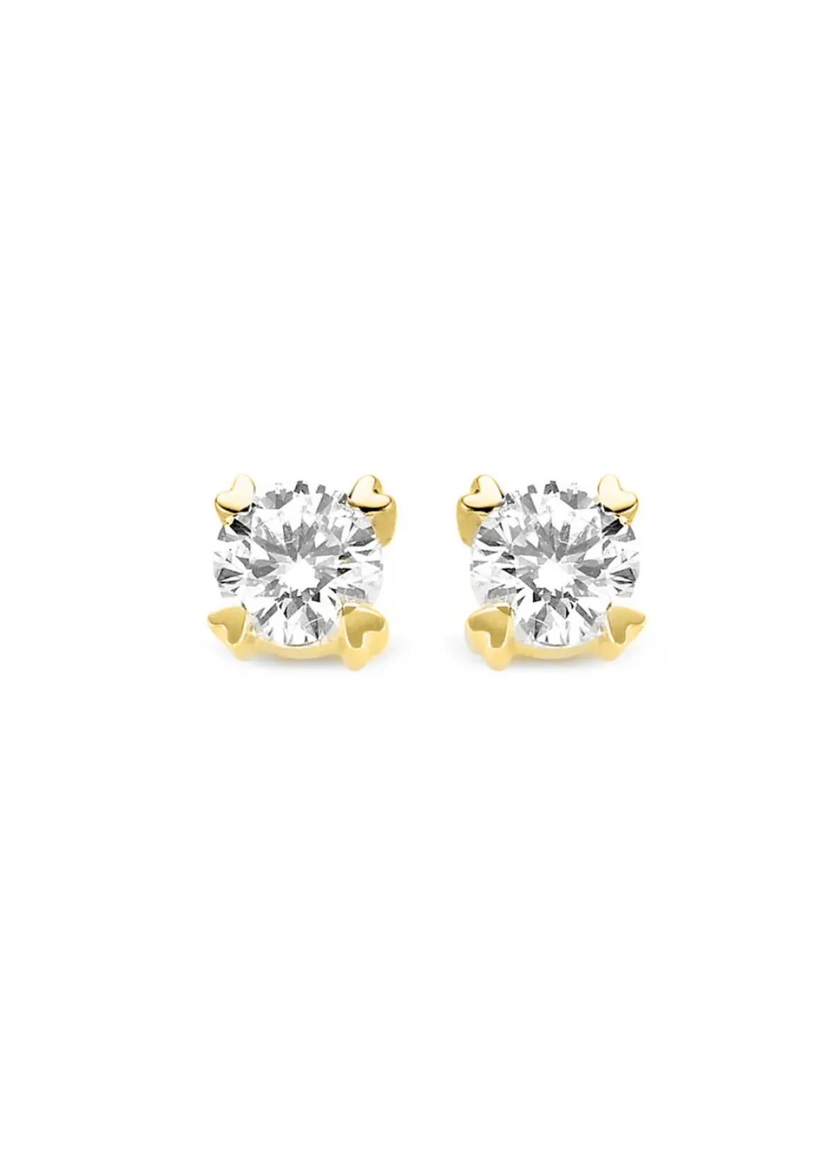 Diamond Point Geelgouden Oorsieraden|Geelgouden Bruidssieraden<Geelgouden oorsieraden, 1.00 ct diamant, Hearts & Arrows