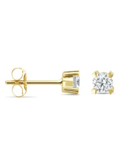 Diamond Point Geelgouden Oorsieraden|Fijne Oorsieraden<Geelgouden oorsieraden, 0.60 ct diamant, Hearts & Arrows