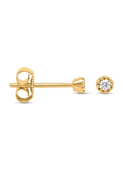 Diamond Point Geelgouden Oorsieraden|Diamanten Oorsieraden<Geelgouden oorsieraden, 0.06 ct diamant, Joy