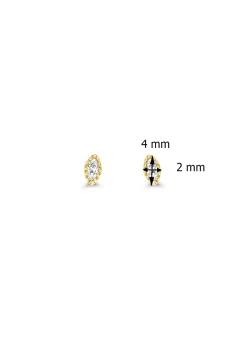 Diamond Point Geelgouden Oorsieraden|Diamanten Oorsieraden<Geelgouden oorsieraden, 0.08 ct diamant, Joy