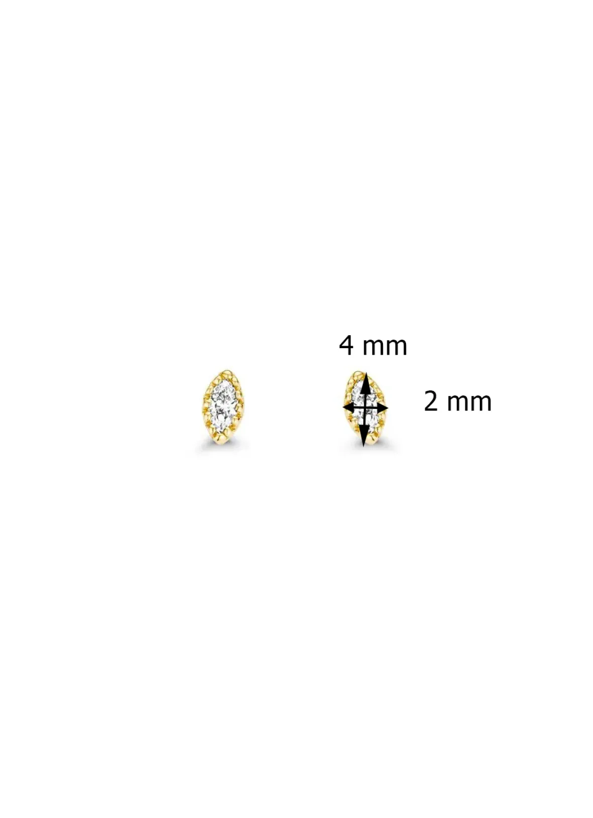 Diamond Point Geelgouden Oorsieraden|Diamanten Oorsieraden<Geelgouden oorsieraden, 0.08 ct diamant, Joy