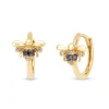 Diamond Point Geelgouden Oorsieraden|Diamanten Oorsieraden<Geelgouden oorsieraden, 0.08 ct diamant, Queen Bee