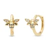 Diamond Point Geelgouden Oorsieraden|Diamanten Oorsieraden<Geelgouden oorsieraden, 0.02 ct diamant, Queen Bee