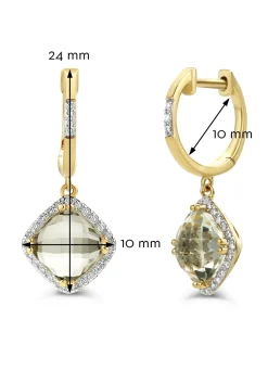 Diamond Point Oorsieraden Met Kleurstenen|Geelgouden Oorsieraden<Geelgouden oorsieraden, 3.26 ct groene amethist, Fiësta