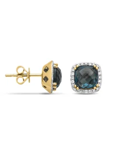 Diamond Point Geelgouden Oorsieraden|Oorsieraden Met Kleurstenen<Geelgouden oorsieraden, 4.50 ct london topaas, Fiësta