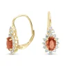 Diamond Point Geelgouden Oorsieraden|Oorsieraden Met Kleurstenen<Geelgouden oorsieraden, 1.21 ct oranje saffier ( bew, Eden