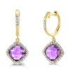 Diamond Point Geelgouden Oorsieraden|Oorsieraden Met Kleurstenen<Geelgouden oorsieraden, 3.01 ct paarse amethist, Fiësta