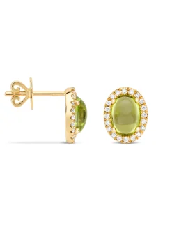 Diamond Point Geelgouden Oorsieraden|Oorsieraden Met Kleurstenen<Geelgouden oorsieraden, 1.90 ct peridoot, Little Drops