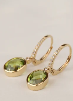 Diamond Point Geelgouden Oorsieraden|Oorsieraden Met Kleurstenen<Geelgouden oorsieraden, 2.61 ct peridoot, Philosophy