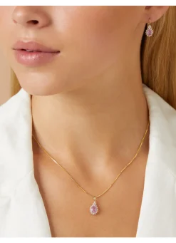Diamond Point Geelgouden Oorsieraden|Oorsieraden Met Kleurstenen<Geelgouden oorsieraden, 1.21 ct roze saffier, Eden