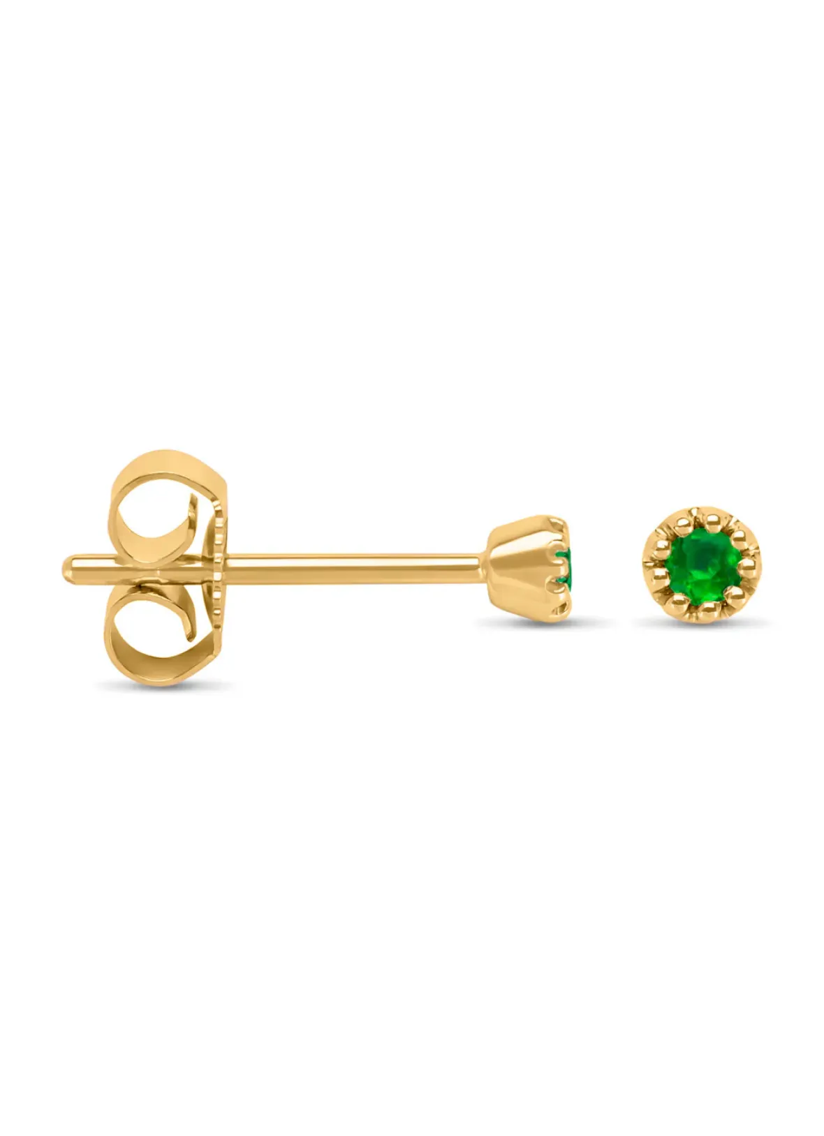 Diamond Point Geelgouden Oorsieraden|Oorsieraden Met Kleurstenen<Geelgouden oorsieraden, 0.08 ct smaragd, Joy