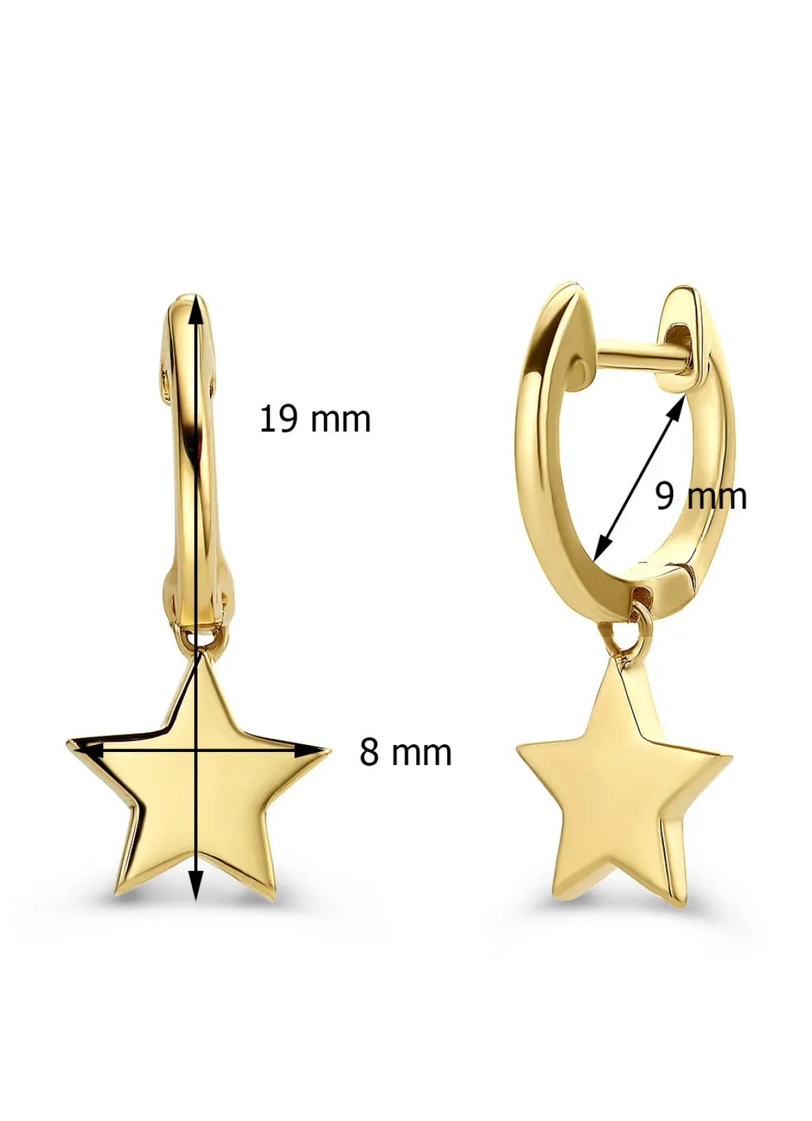 Diamond Point Geelgouden Oorsieraden|Oorhangers<Geelgouden oorsieraden Dreamer