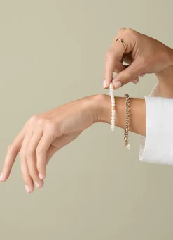 Diamond Point Geelgouden Armbanden|Parel Armbanden<Geelgouden parelarmband Rivièra