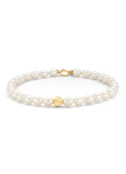 Diamond Point Geelgouden Armbanden|Parel Armbanden<Geelgouden parelarmband Rivièra