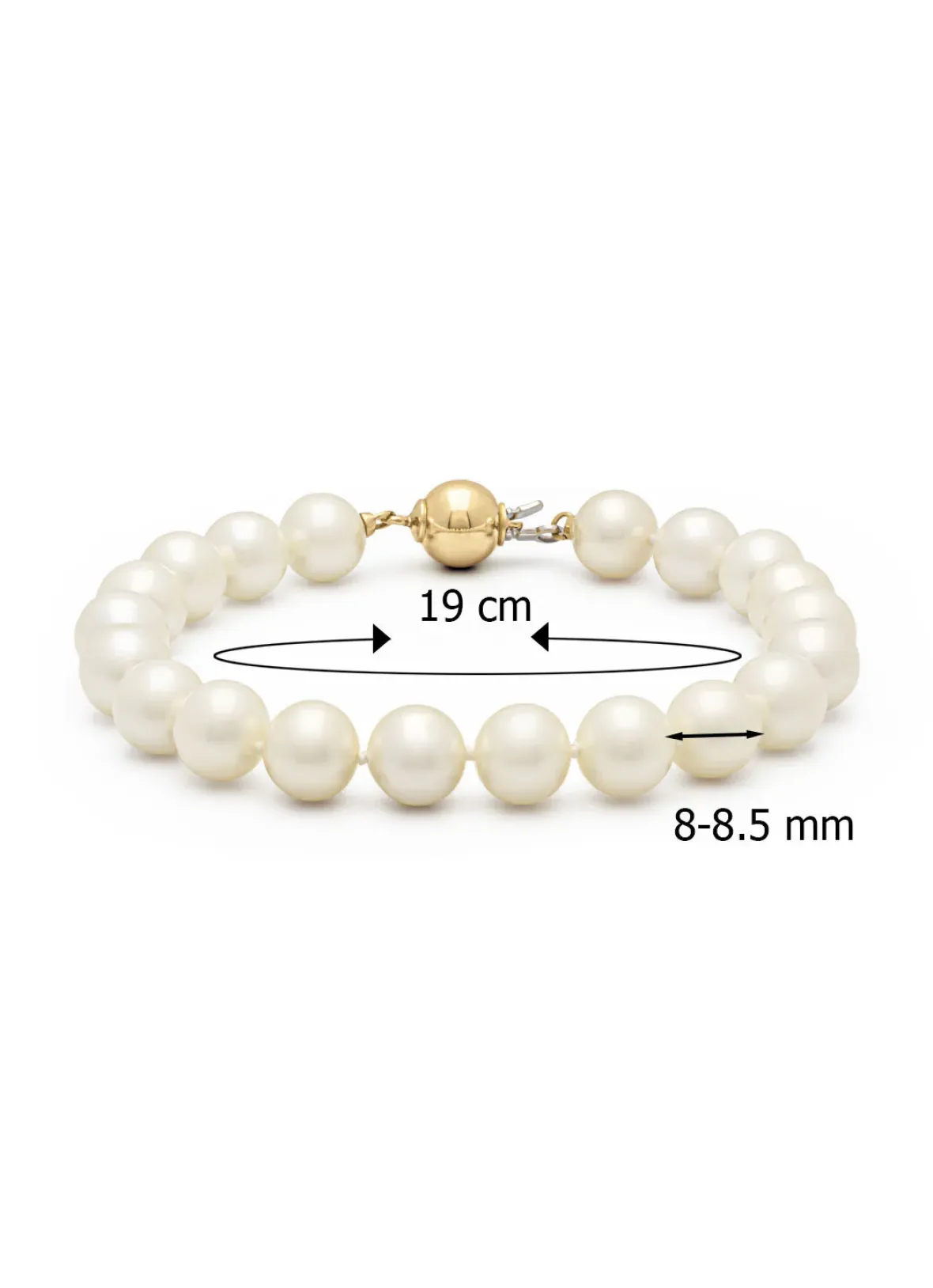 Diamond Point Geelgouden Armbanden|Parel Armbanden<Geelgouden parelarmband Rivièra