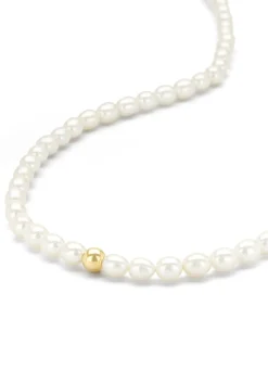 Diamond Point Geelgouden Colliers|Parelkettingen<Geelgouden parelketting Rivièra