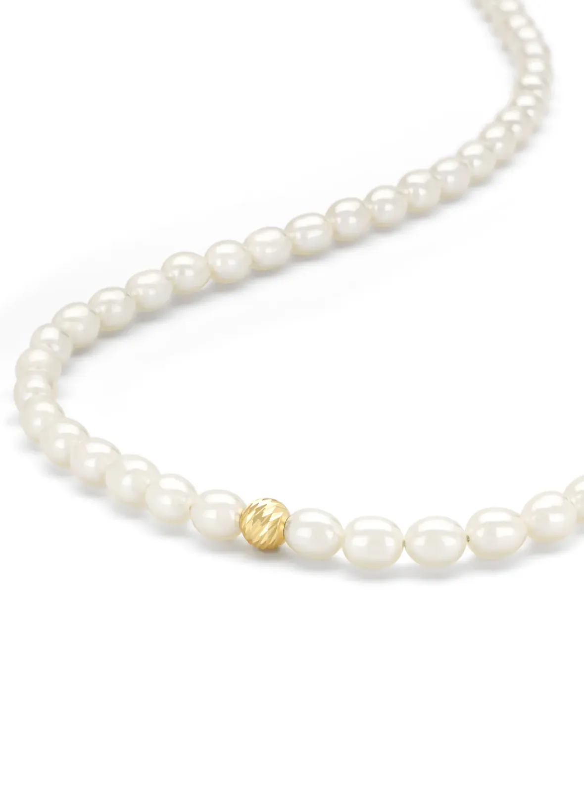 Diamond Point Geelgouden Colliers|Parelkettingen<Geelgouden parelketting Rivièra