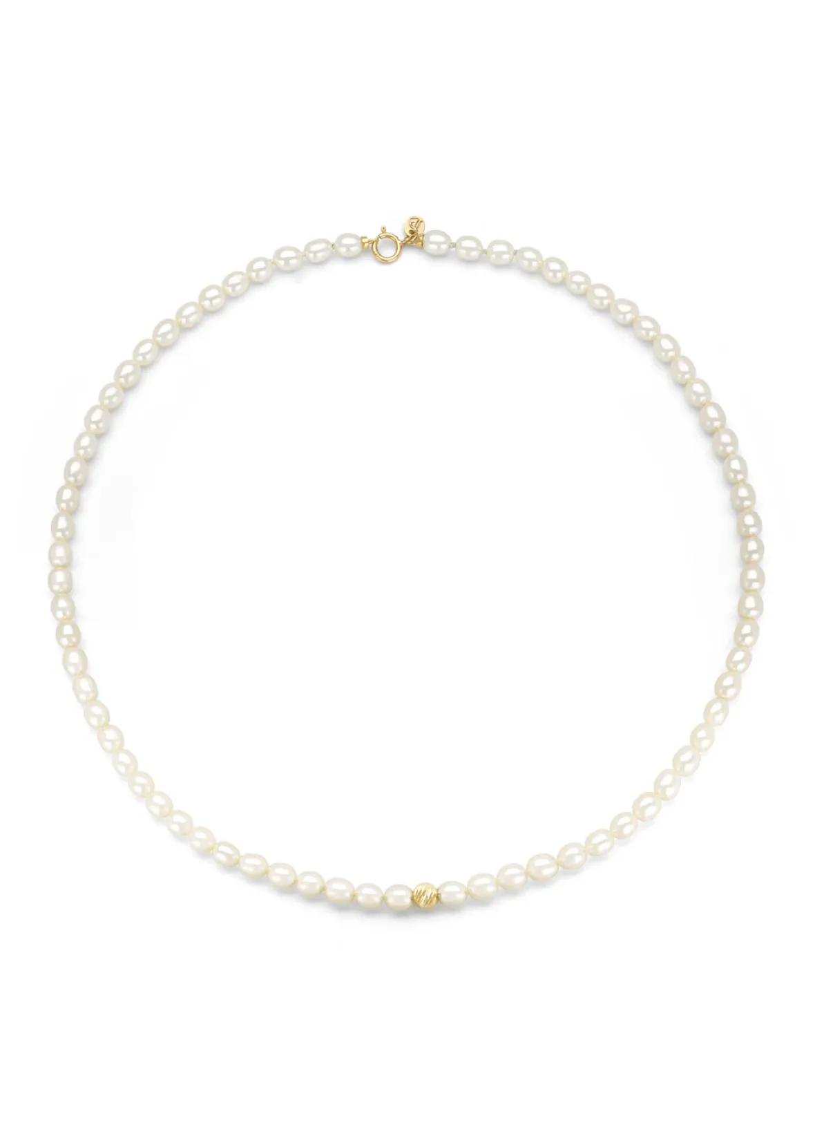 Diamond Point Geelgouden Colliers|Parelkettingen<Geelgouden parelketting Rivièra