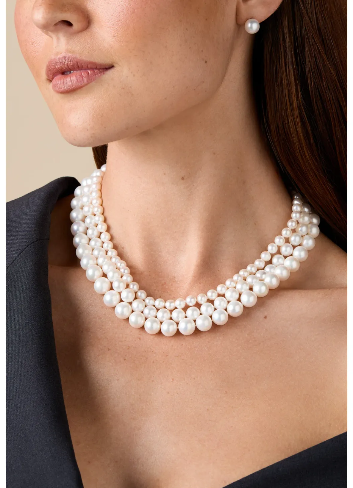 Diamond Point Geelgouden Colliers|Parelkettingen<Geelgouden parelketting Rivièra