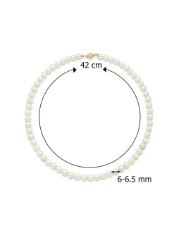 Diamond Point Geelgouden Colliers|Parelkettingen<Geelgouden parelketting Rivièra